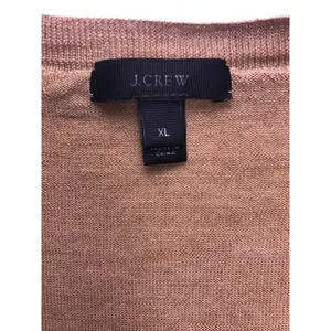 J.Crew V-Neck Sweater Women XL Brown Merino Wool‎ Oversized Pullover Classic thumbnail 7