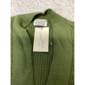 Universal Thread Green Cotton Shaker Stitch Open Front Cardigan Sweater Small..‎ thumbnail 2
