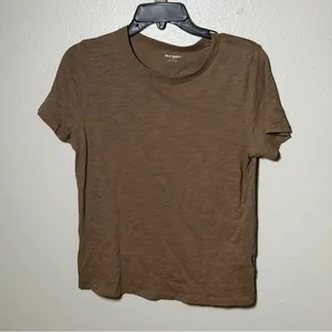 Old Navy Brown Women‎ Everywear T-Shirt Casual Minimalist size XS thumbnail 2