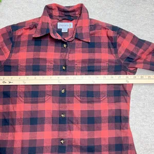 Carhartt Plaid Lightweight‎ Flannel Rust Black Workwear Utility EUC Sz XS Casual thumbnail 6