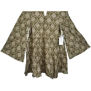NWT Tuckernuck Hyacinth House Russell Moss Printed Olive Green Mini Dress Size S thumbnail 5