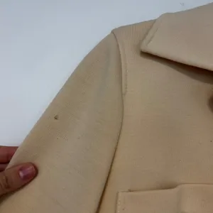 Jaeger London Vintage 100% Wool Trench Coat Cream Made in Great Britain Size 12 thumbnail 5