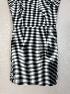 Urban Outfitters UO Black White Gingham Sleeveless Mini Dress size Medium $59 thumbnail 5