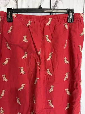 Loft Sleep Pajamas Sz Large 2-Piece Set Wiener Dog Christmas Lights Short Sleeve thumbnail 9