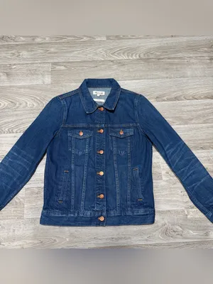 Madewell Women’s Classic Blue Denim Jacket Size Medium thumbnail 2