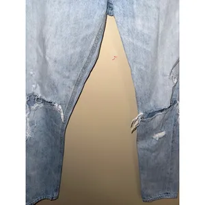 AGOLDE Riley High Rise‎ Straight Crop Jeans Light Wash Distressed Blue Size 25 thumbnail 3