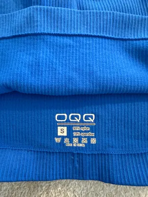 OQQ Ribbed sports bra Blue thumbnail 3