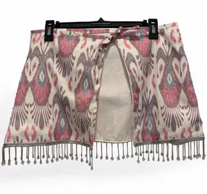Beaded Fringe Ikat Wrap Skirt thumbnail 1