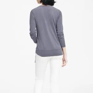 Banana Republic -474‎ NWT Sandwash side tie long sleeve top lavender XS thumbnail 4