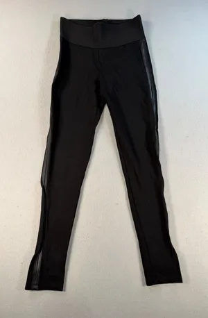 Y2k Zara Basic Black High Rise Side Zipper Leggings Slim Fit Pants Womens Small thumbnail 1
