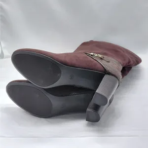 Karen Scott Sharonn Brown Knee High Boots 7.5M Faux Suede Chunky Block Heel thumbnail 11