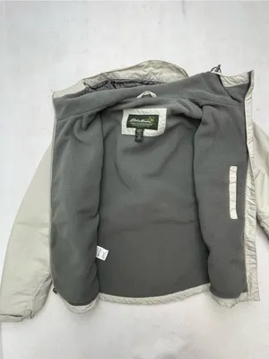 Eddie Bauer Womens Gray Hooded Thermore Insulated Fleece Lined Jacket Small thumbnail 8