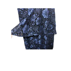 NWT Lulu's Molinetto Navy Blue Lace Ruffled Tiered Maxi Dress Size M thumbnail 7