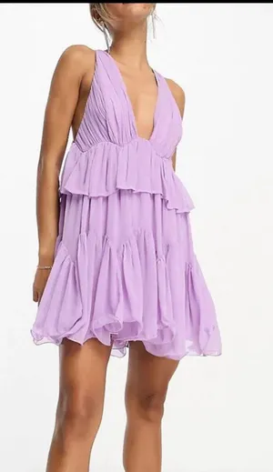 ASOS Design Purple Mini Dress thumbnail 1