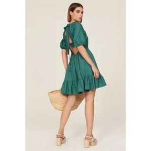 Peter Som X RTR Green Puff Sleeve Dress Size 4 thumbnail 9