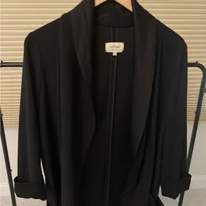 Wilfred Black Shawl Collar Women's Drape Blazer Jacket thumbnail 1