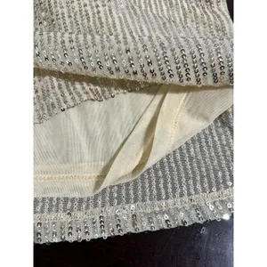 Champagne Gold Sequin V-Neck Tank Top Size Medium NWT Holiday Glam thumbnail 5