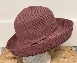 Liz Claiborne Pink Straw Garden Beach Church Hat thumbnail 1