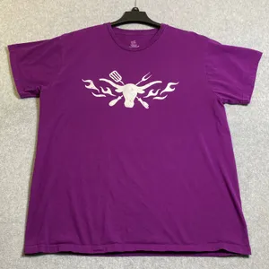 Hanes Graphic Tee Women XL Purple Code‎ of the West Cook Off BBQ Grill Shirt EUC thumbnail 1