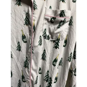 The Royal Standard Champagne Christmas‎ Tree Sleep Shirt Nightgown Small White thumbnail 6
