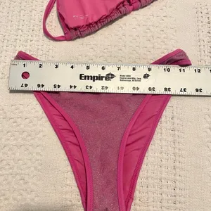 Aerie glitter pink bikini swimsuit set small XS SW2 7013 thumbnail 2