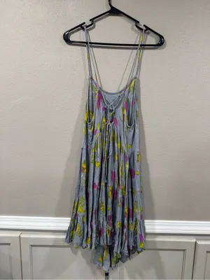 Free People Circle of Flowers Mini Slip Dress thumbnail 4