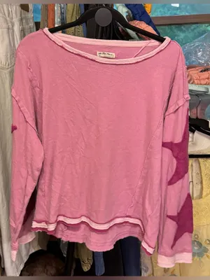 NWOT Free People We The Free You're A Star Tee - pink magenta - Small thumbnail 6