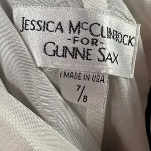 Vintage Jessica McClintock for Gunne‎ Sax Strapless Gown in Black Red Size 2 thumbnail 5