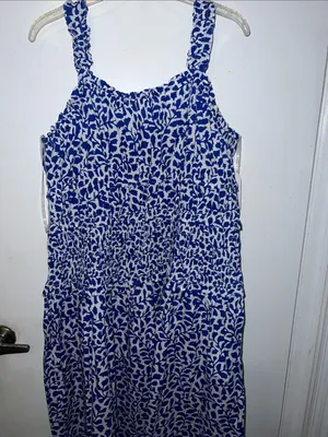 Gorgeous Time and Tru Women's Sleeveless Smocked Peasant Midi Dress XL NEW thumbnail 5