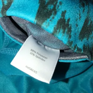 Z by Zella Womens Leggings Sz S Ikat Print Teal‎ Black Tie Dye Look Capri Length thumbnail 8