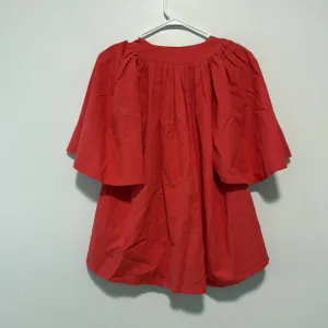Pomander Place Tuckernuck‎ Finley Flutter Sleeve Notched Neck Pink Cotton Blouse thumbnail 7
