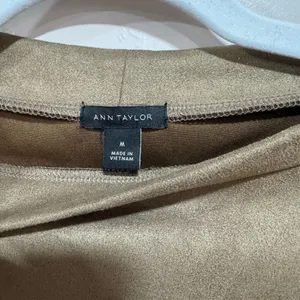 Faux Suede Button Trim Top Ann Taylor thumbnail 4