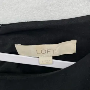 LOFT Heart Print Chiffon Pleated Sleeveless‎ Dress thumbnail 9