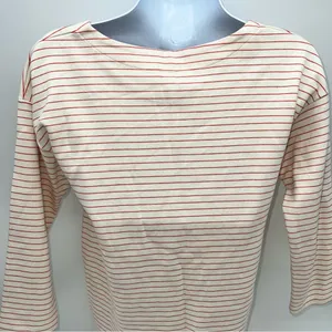 Lacoste Cream and Red Striped Top thumbnail 7