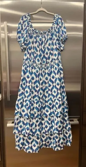 Knox rose‎ maxi blue boho dress 2XL thumbnail 1