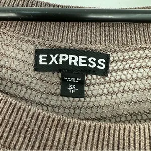 Express brown knit top thumbnail 2