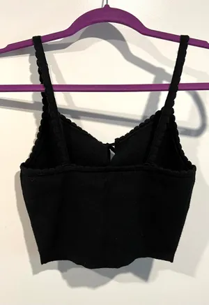 LA Hearts Black Crop Tank thumbnail 2