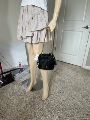 Coach Faye Mini Drawstring Bag With Quilting thumbnail 9