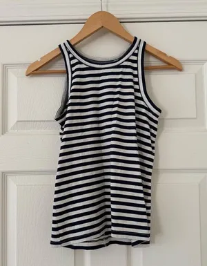 NWOT Everlane The Essential 100% Organic Cotton Tank Striped XS thumbnail 2