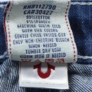 True Religion Julie Skinny Jeans Dark Wash Studded Pockets Low Rise Womens 25x33 thumbnail 5