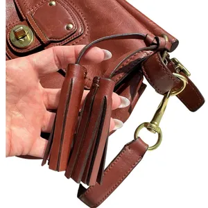 Coach Legacy New Willis 22382 Cognac Leather Crossbody Satchel Turnlock Tassel thumbnail 5