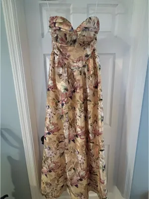Yellow Floral Lulus Dress Maxi thumbnail 2