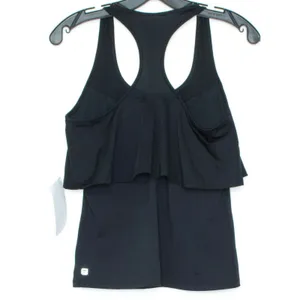 NWT Fabletics Womens Tank Top Ashlynn Racerback Athletic Activewear Black XS EI thumbnail 2