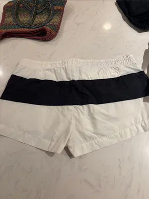 J.Crew White Swim/Active Shorts with Black Stripe thumbnail 6