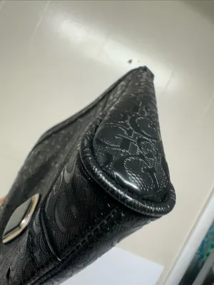 GUESS Black Logo-Pattern Crossbody with Gold Accent thumbnail 11