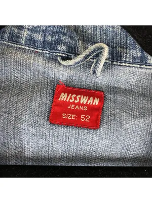 Misswan Womens Denim Jacket Embroidered Butterflies Floral Vintage Y2K US L thumbnail 4
