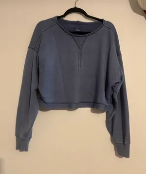 Blue Aerie Cropped Crewneck thumbnail 1