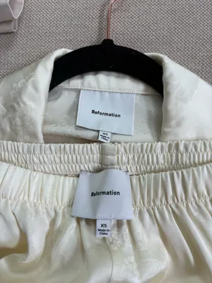 Reformation ivory Ella silk set thumbnail 9