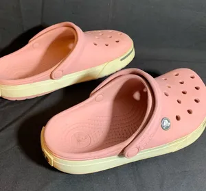 Crocs Crocband II Women 7 Men 5 Light Petal Pink Graphite Clog Slip On Shoe thumbnail 4