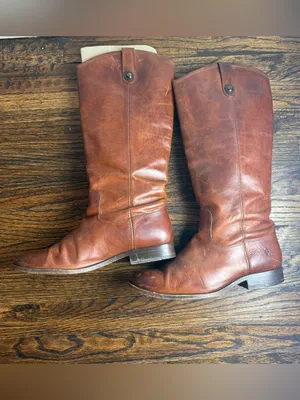 Frye Melissa Button Tall Riding Boots 77167 Cognac Brown Leather Women’s 8.5 B‎ thumbnail 6